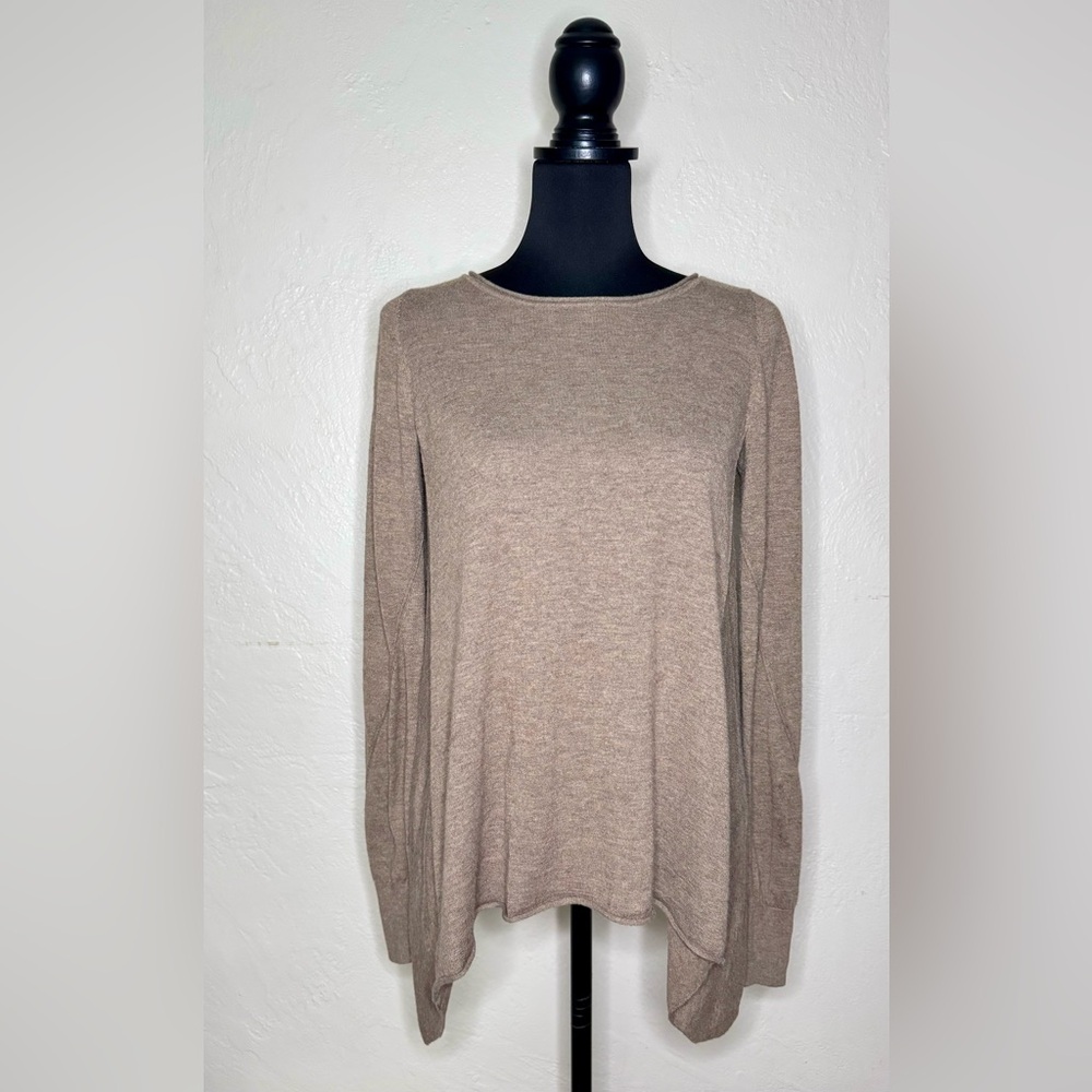 JOIE Wool Blend Leticia B. Shark Bite Sweater Beige‎ Women's Size Extra Small XS